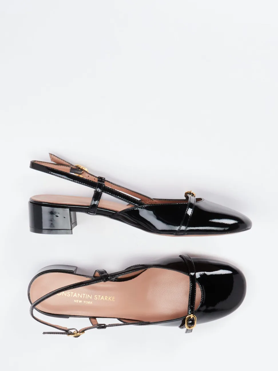 Konstantin Starke – Slingback-Pumps aus Lackleder Schwarz