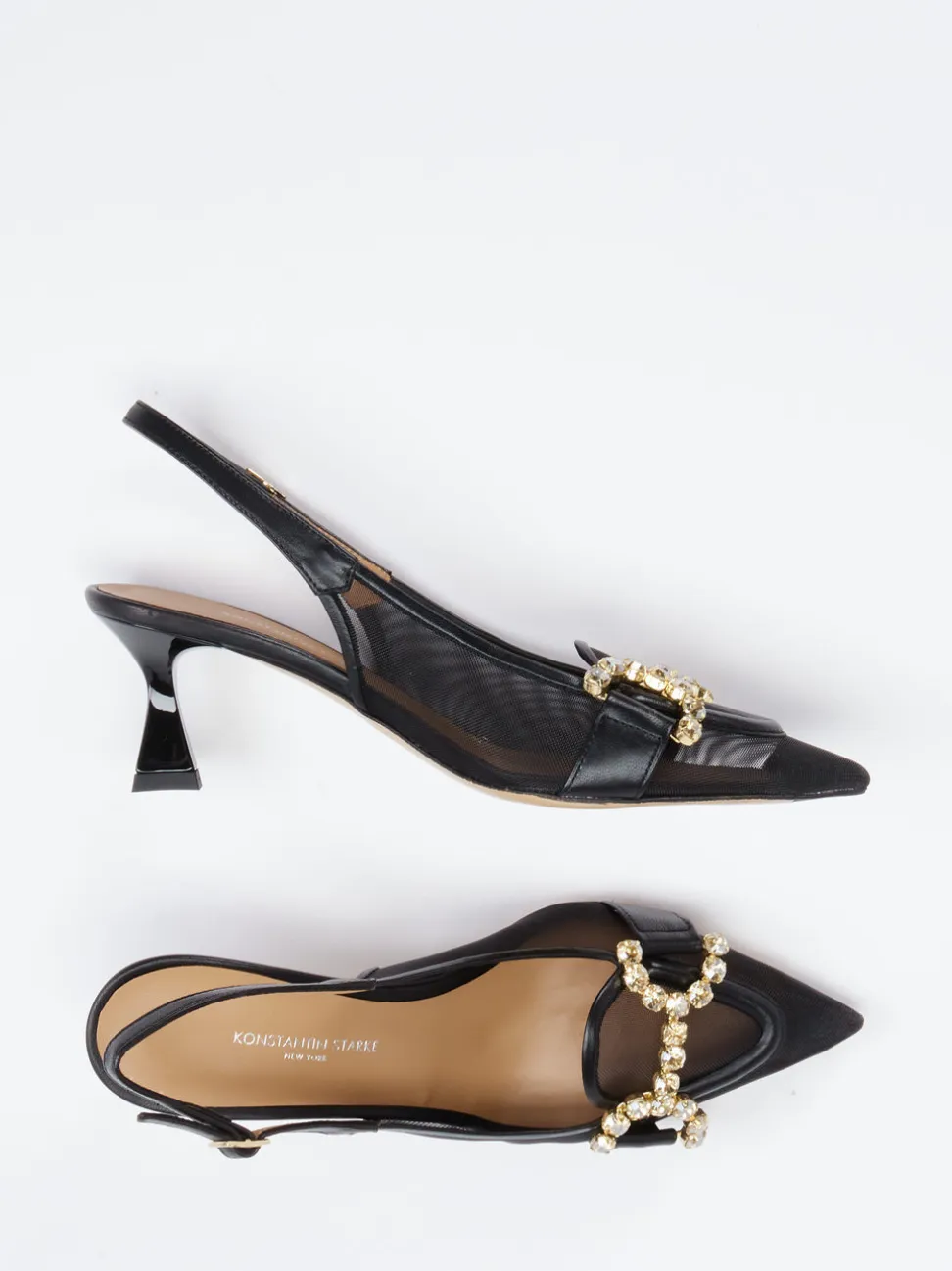 Konstantin Starke – Slingback-Pumps aus Netz in Schwarz
