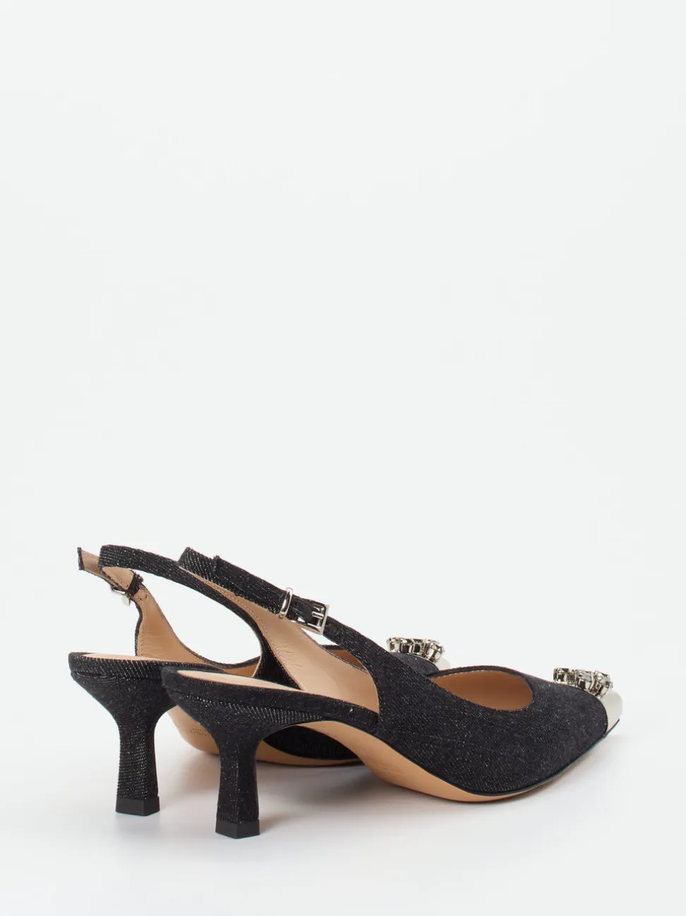 Konstantin Starke – Slingback-Pumps aus Glitzertextil Schwarz