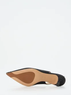 Konstantin Starke – Slingback-Pumps aus Glitzertextil Schwarz