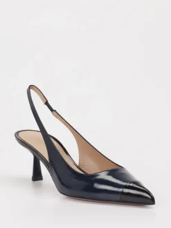 Konstantin Starke – Slingback-Pumps aus Lackleder Blau