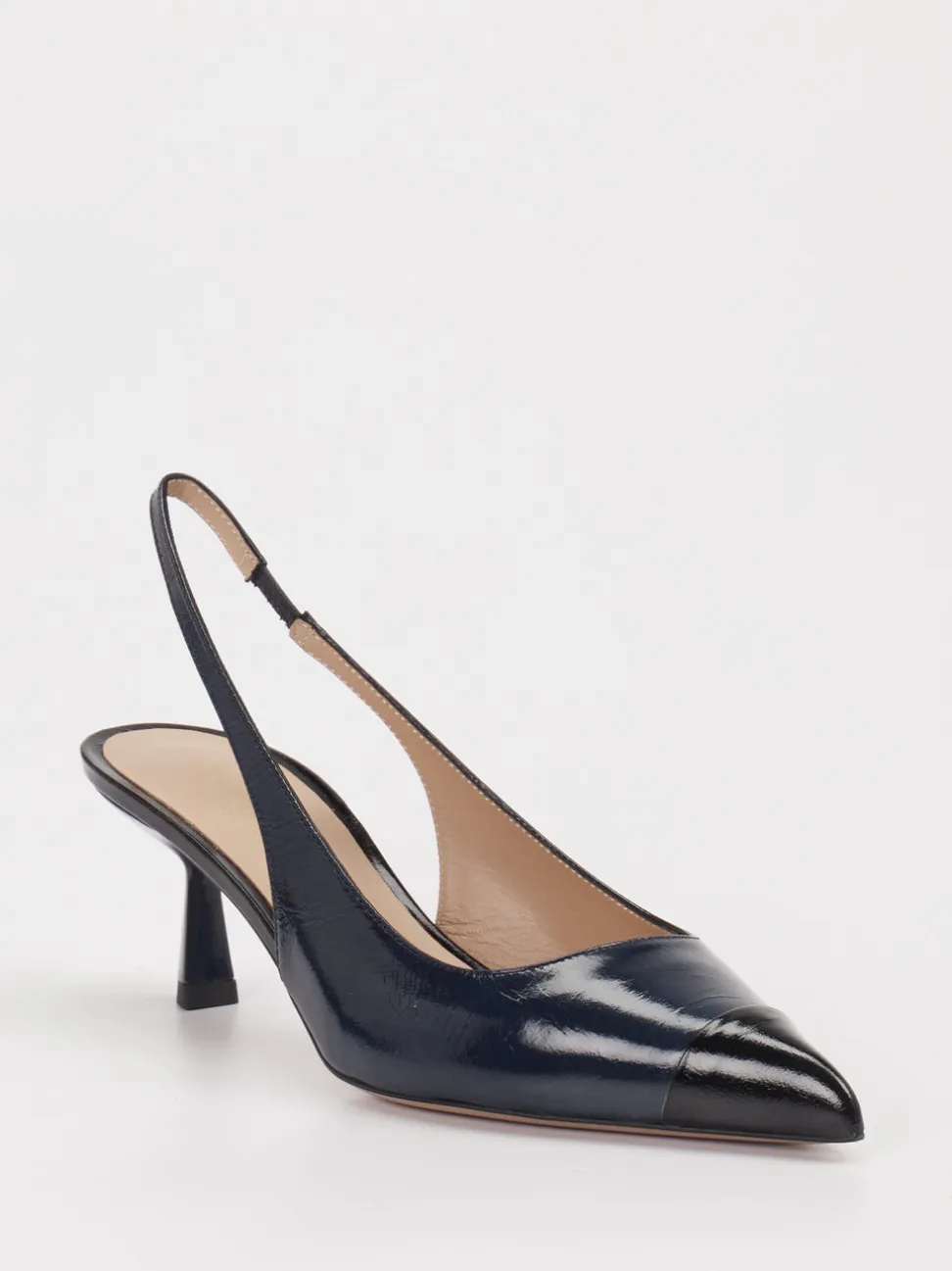 Konstantin Starke – Slingback-Pumps aus Lackleder Blau