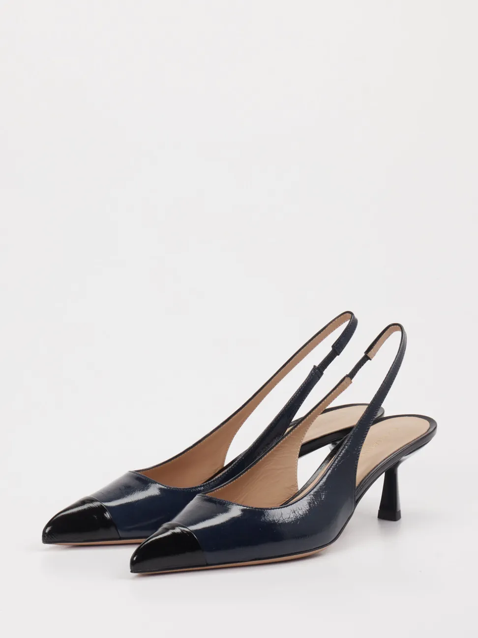 Konstantin Starke – Slingback-Pumps aus Lackleder Blau