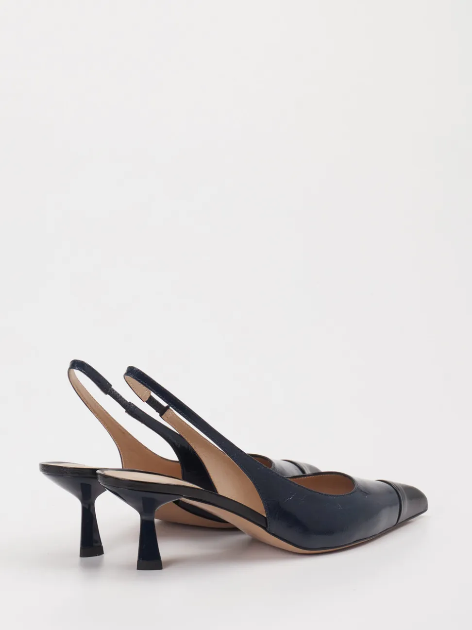 Konstantin Starke – Slingback-Pumps aus Lackleder Blau
