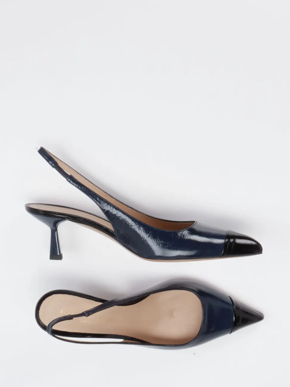 Konstantin Starke – Slingback-Pumps aus Lackleder Blau