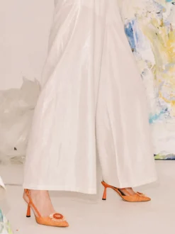Konstantin Starke – Slingback-Pumps aus Textil Baststruktur