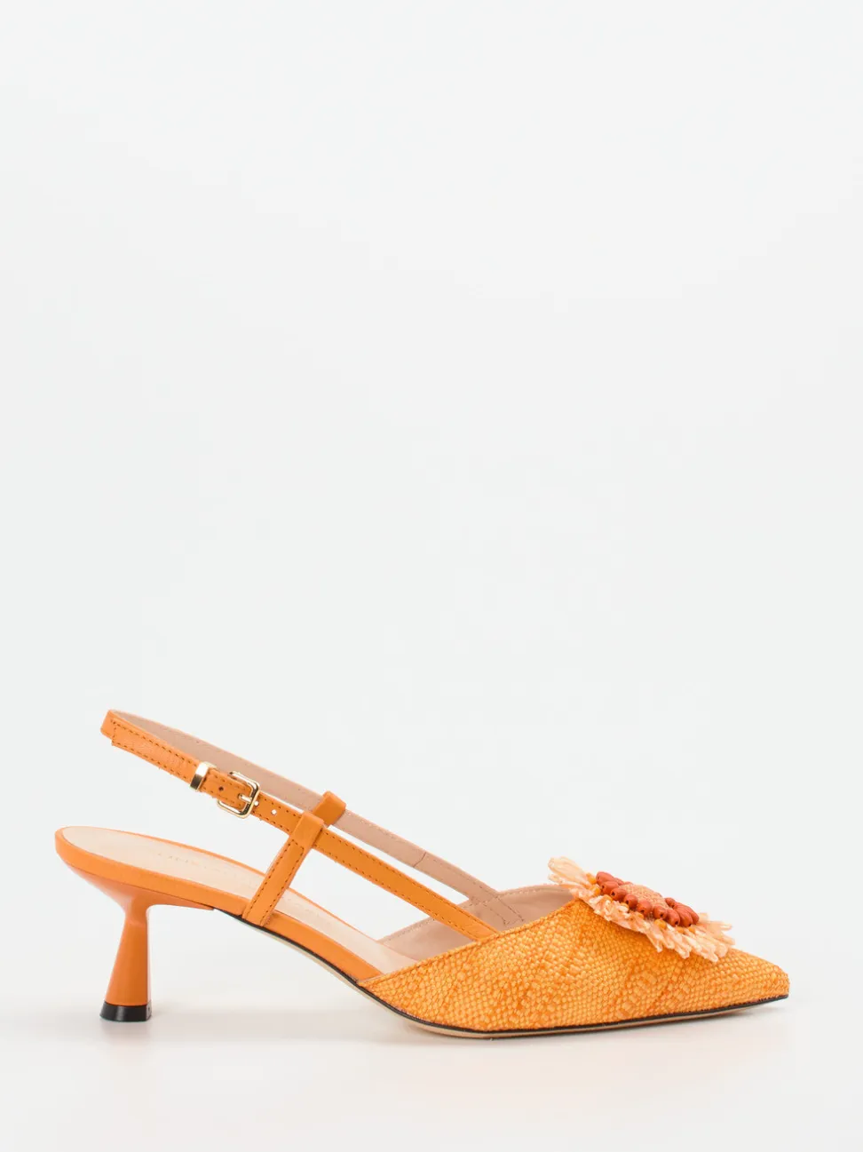 Konstantin Starke – Slingback-Pumps aus Textil Baststruktur