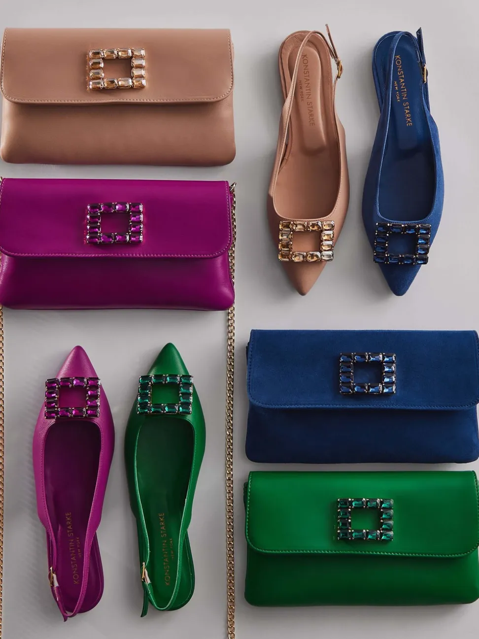 Konstantin Starke – Slingback-Ballerinas aus Lammleder pink