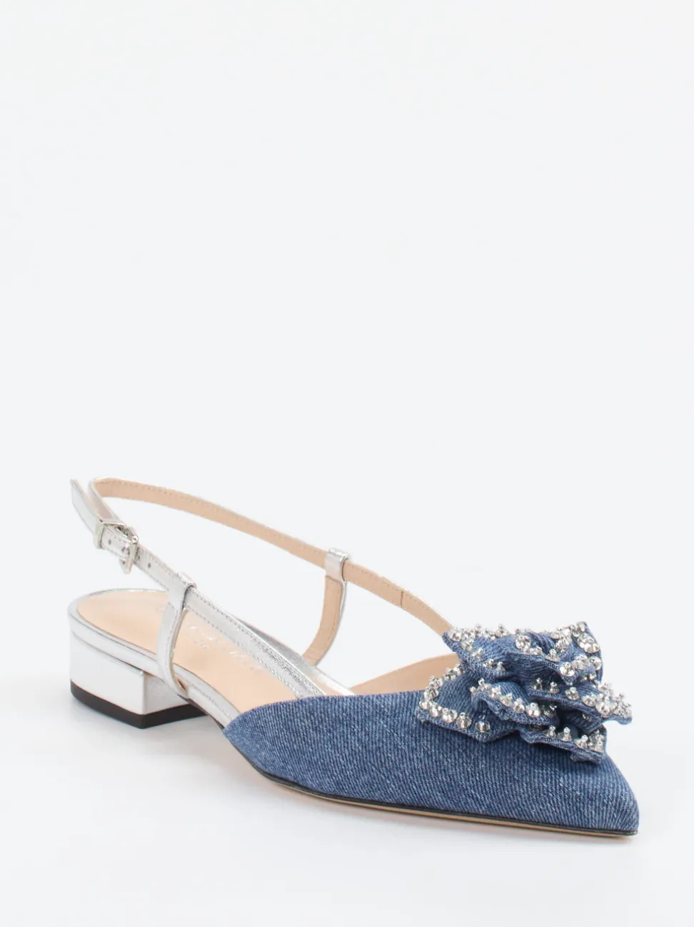 Konstantin Starke – Slingback-Ballerinas aus Denim