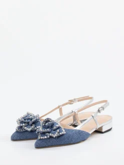 Konstantin Starke – Slingback-Ballerinas aus Denim