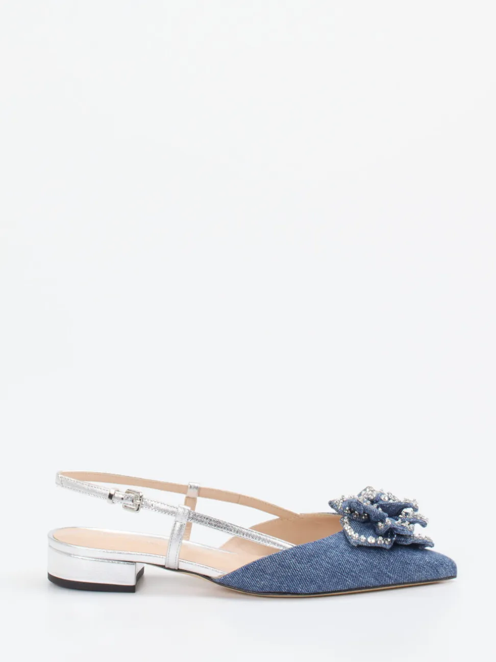 Konstantin Starke – Slingback-Ballerinas aus Denim