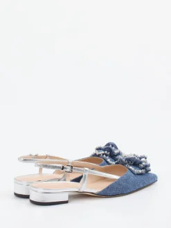 Konstantin Starke – Slingback-Ballerinas aus Denim