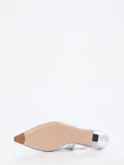 Konstantin Starke – Slingback-Pumps aus Metallicleder silber