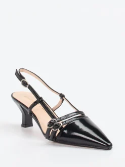 Konstantin Starke – Slingback-Pumps aus Lackleder Schwarz