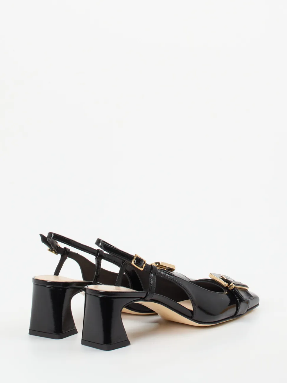 Konstantin Starke – Slingback-Pumps aus Lackleder Schwarz