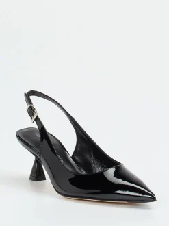 Konstantin Starke – Slingback-Pumps aus Lackleder Schwarz