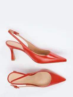Konstantin Starke – Slingback-Pumps aus Lammleder Rot