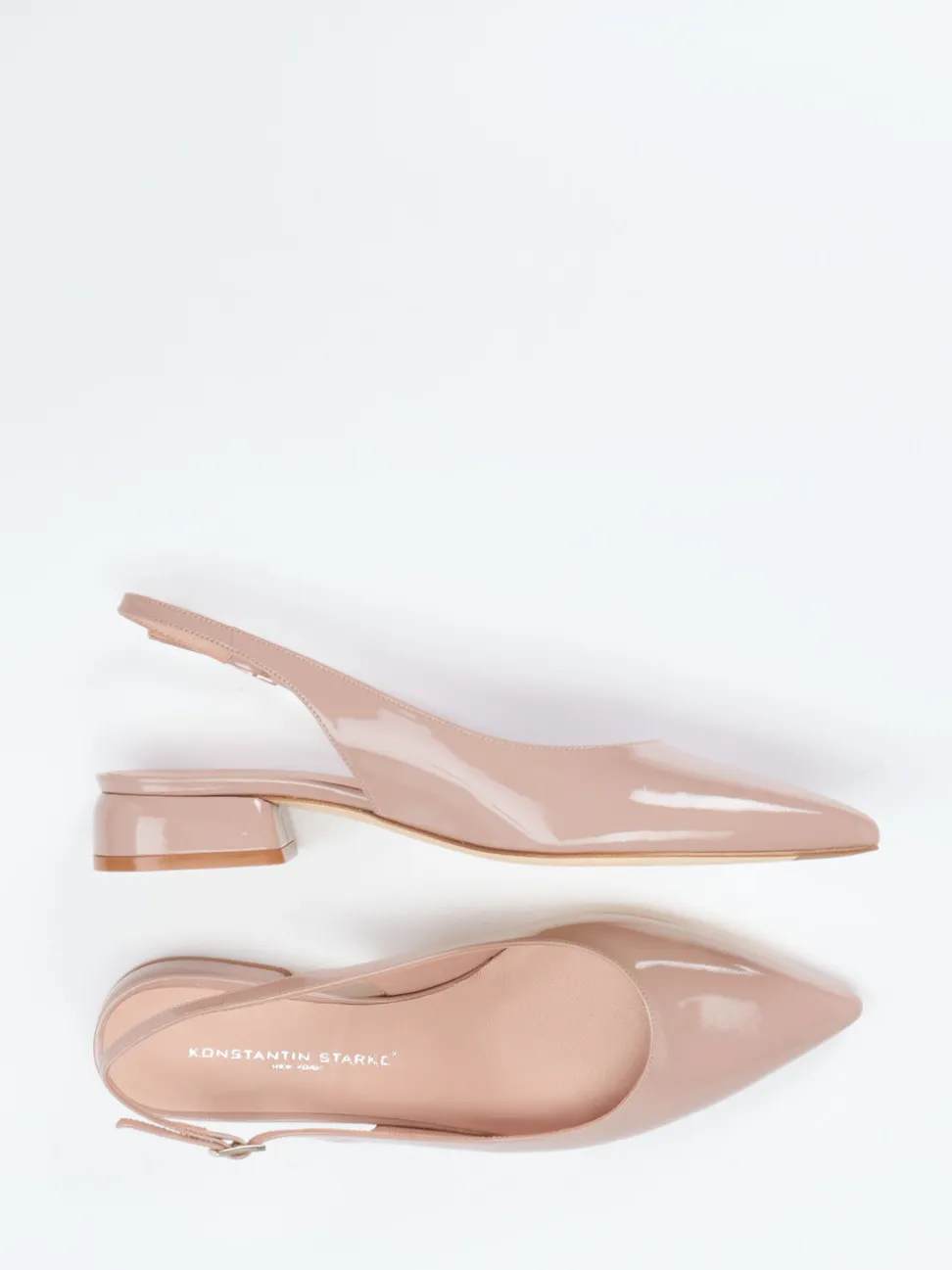 Konstantin Starke – Slingback-Pumps aus Lackleder Rosé