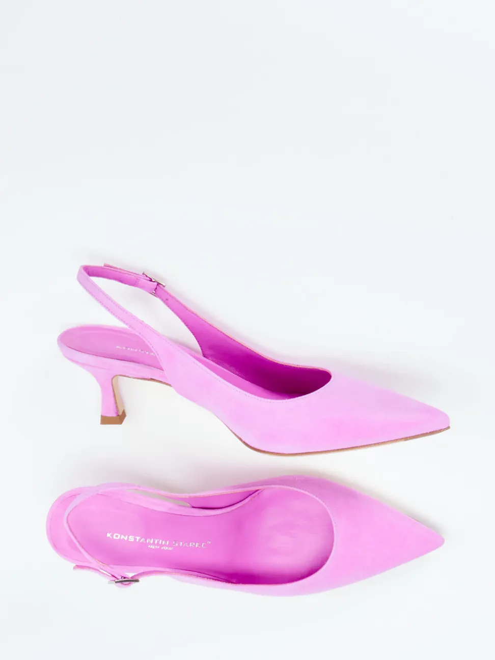 Konstantin Starke – Slingback-Pumps aus Veloursleder Pink