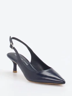Konstantin Starke – Slingback-Pumps aus Lackleder Dunkelblau