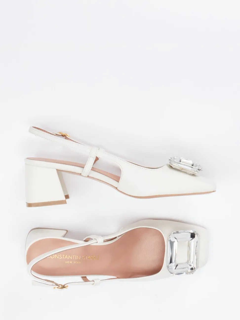 Konstantin Starke – Slingback-Pumps aus Lammleder Beige