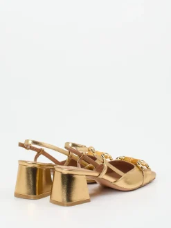 Konstantin Starke – Slingback-Pumps aus Metallicleder Gold