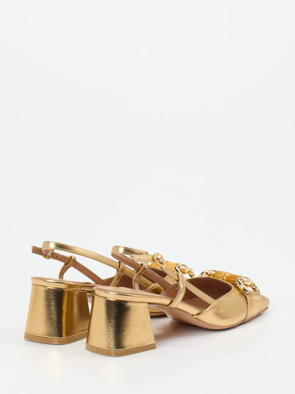 Konstantin Starke – Slingback-Pumps aus Metallicleder Gold