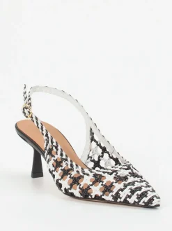 Konstantin Starke – Slingback-Pumps aus Flechtleder Schwarz