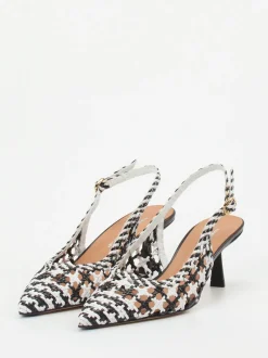 Konstantin Starke – Slingback-Pumps aus Flechtleder Schwarz