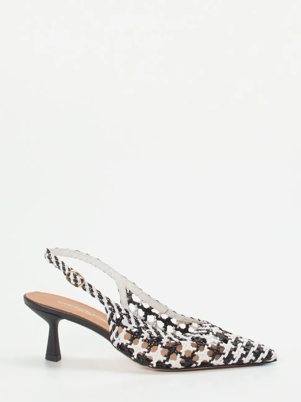 Konstantin Starke – Slingback-Pumps aus Flechtleder Schwarz