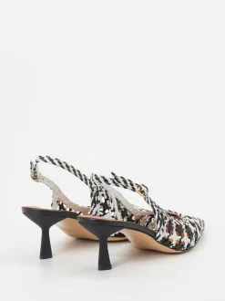 Konstantin Starke – Slingback-Pumps aus Flechtleder Schwarz