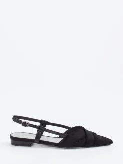 Konstantin Starke – Slingback-Ballerinas aus Spitze schwarz