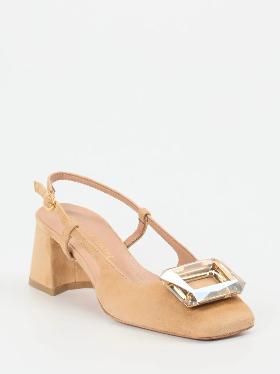 Konstantin Starke – Slingback-Pumps aus Veloursleder Sandbeige