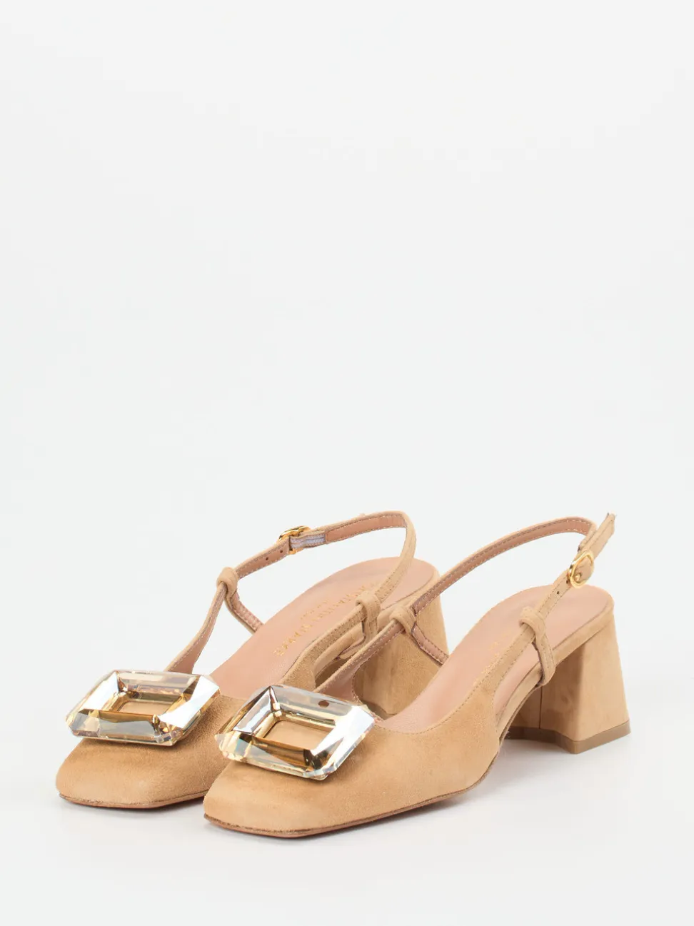 Konstantin Starke – Slingback-Pumps aus Veloursleder Sandbeige
