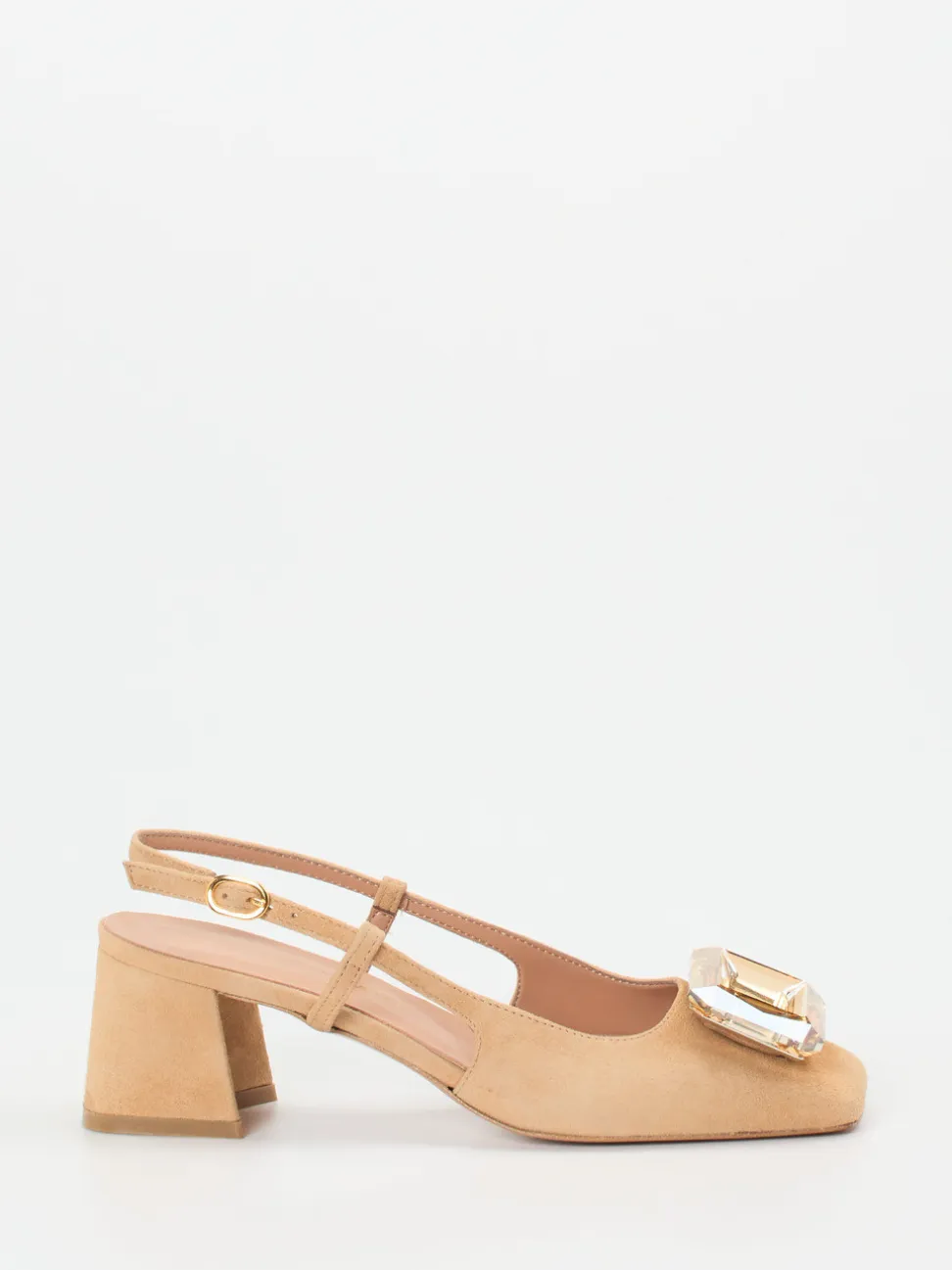 Konstantin Starke – Slingback-Pumps aus Veloursleder Sandbeige