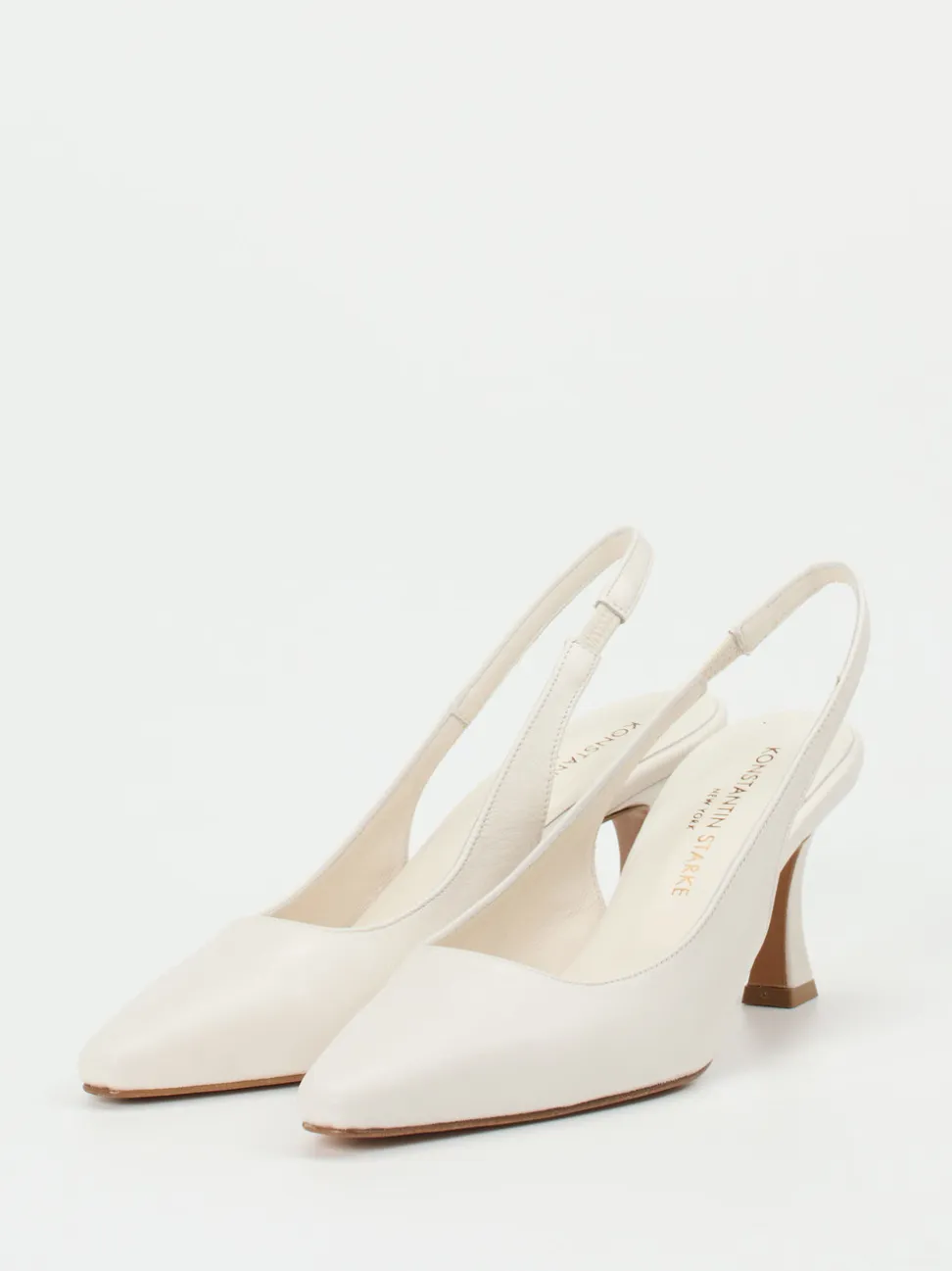 Konstantin Starke – Slingback-Pumps aus Lammleder Weiß