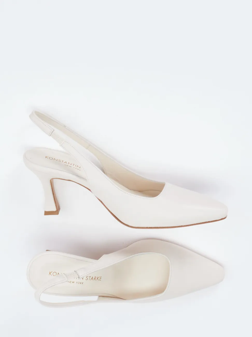 Konstantin Starke – Slingback-Pumps aus Lammleder Weiß