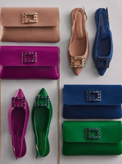 Konstantin Starke – Slingback-Ballerina aus Lammleder smaragdgrün