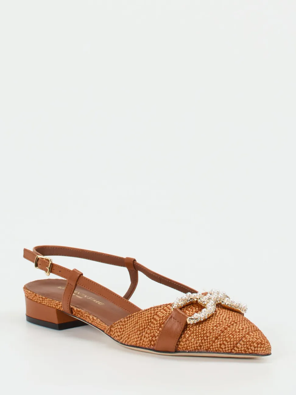 Konstantin Starke – Slingback-Ballerinas aus Textil und Leder
