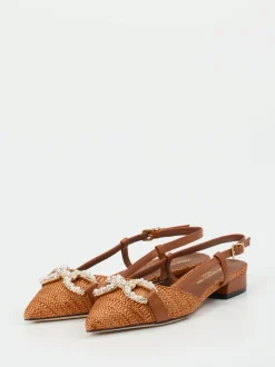 Konstantin Starke – Slingback-Ballerinas aus Textil und Leder