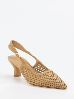 Konstantin Starke – Slingback-Pumps aus Veloursleder Sandbeige