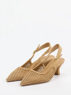 Konstantin Starke – Slingback-Pumps aus Veloursleder Sandbeige