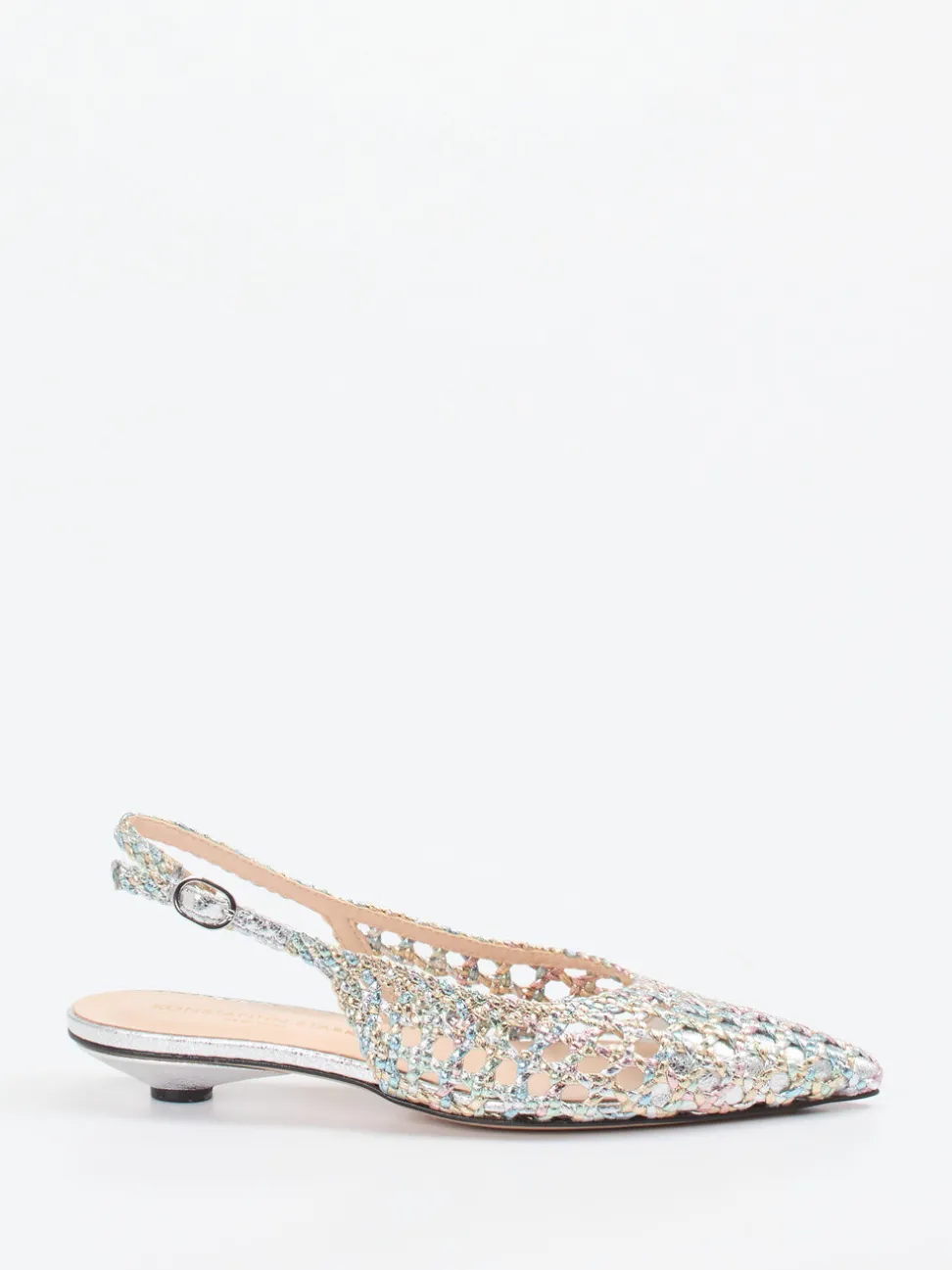 Konstantin Starke – Slingback-Ballerinas aus Flechtleder multicolor