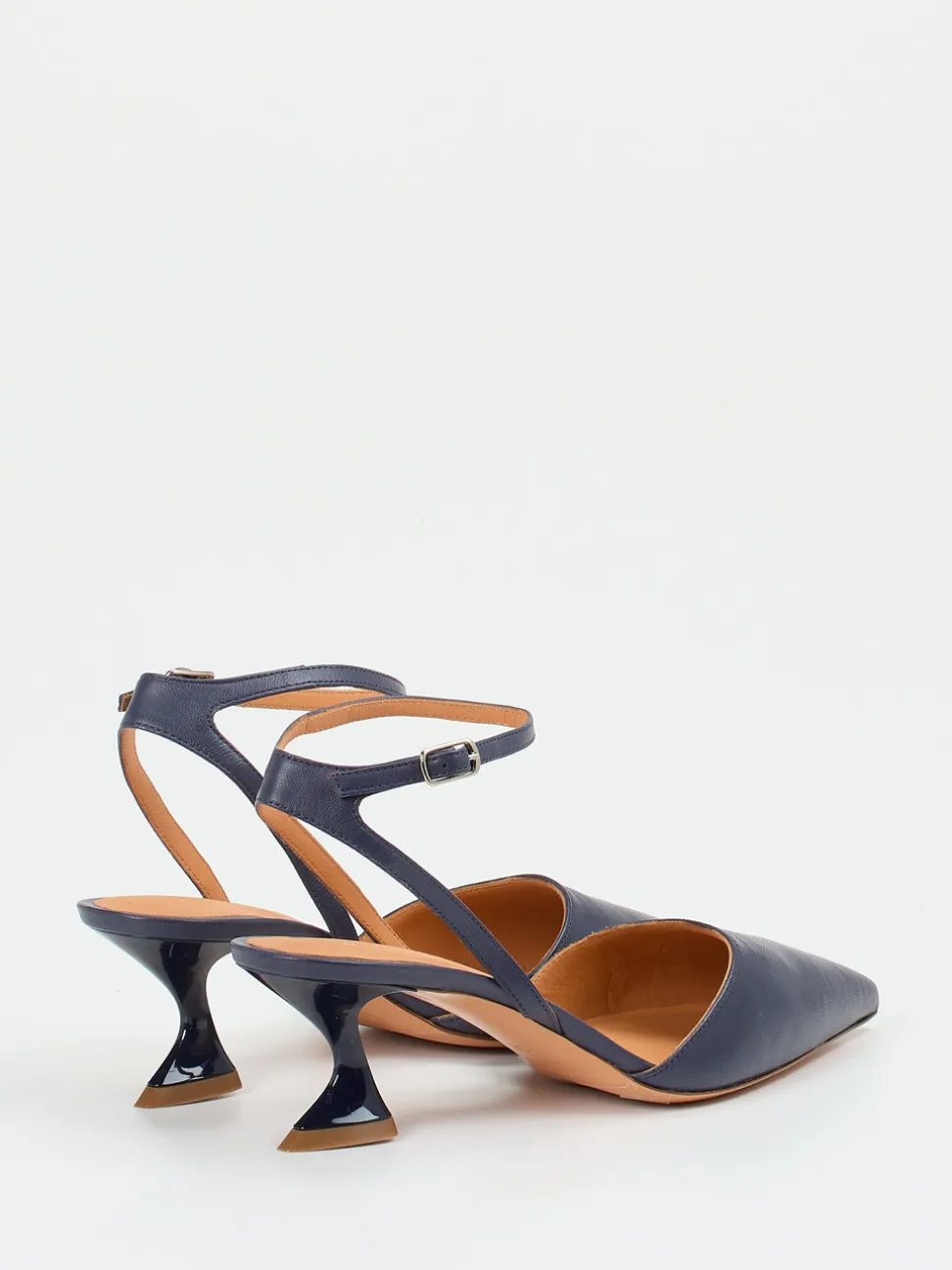 Konstantin Starke – Slingback-Pumps aus Lammleder dunkelblau