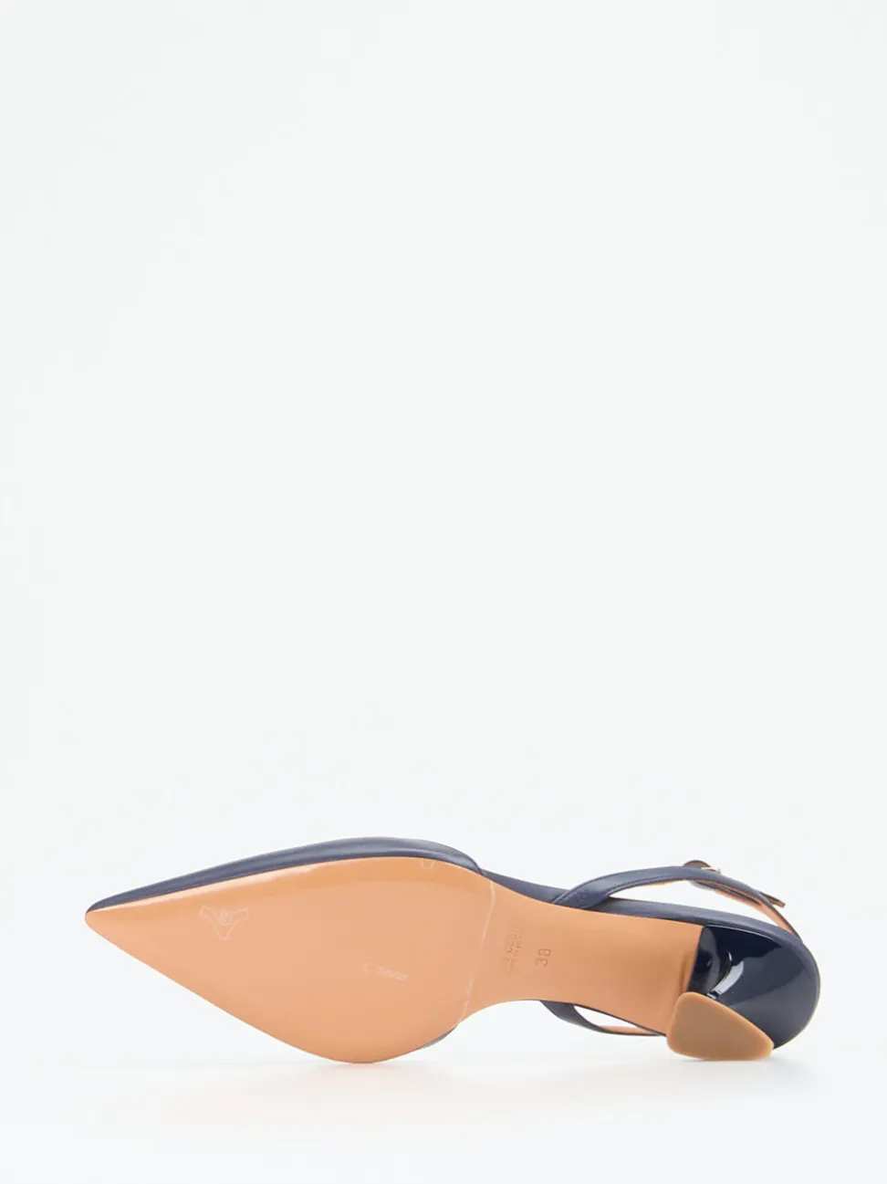 Konstantin Starke – Slingback-Pumps aus Lammleder dunkelblau