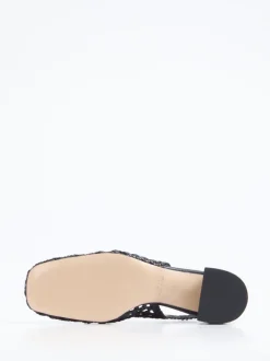 Konstantin Starke – Slingback-Pumps aus Flechtleder schwarz
