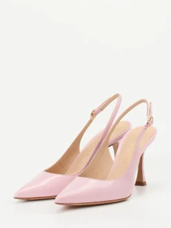 Konstantin Starke – Slingback-Pumps aus Hochglanzleder rosa