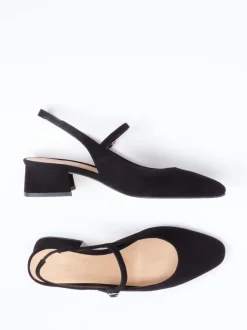 Konstantin Starke – Slingback-Pumps aus Veloursleder schwarz