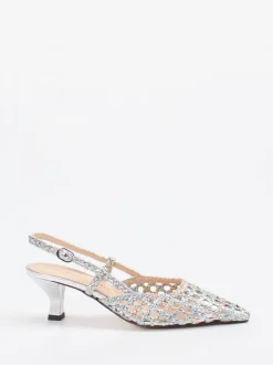 Konstantin Starke – Slingback-Pumps aus Flechtleder multicolor