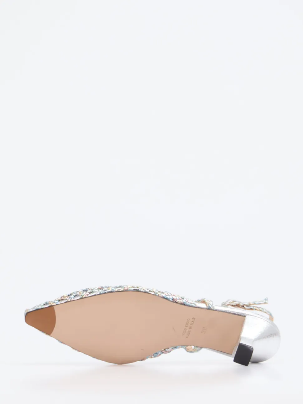 Konstantin Starke – Slingback-Pumps aus Flechtleder multicolor